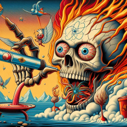 SKULLS DRINKING THE WORLD'S BLOOD