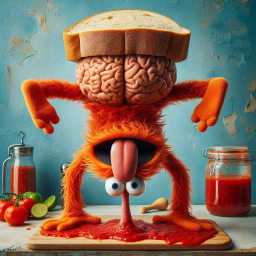 BRAIN BUTT SPILLING TOMATO GUTS ON A BOARD