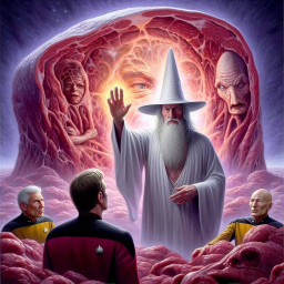 WIZARD PULLING FLESH FROM THE VOID'S GUTS