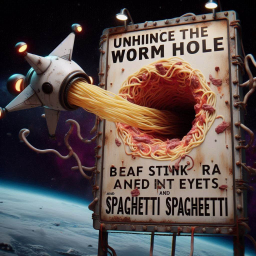 PASTA BLACK HOLE SUCKING IN THE UNIVERSE