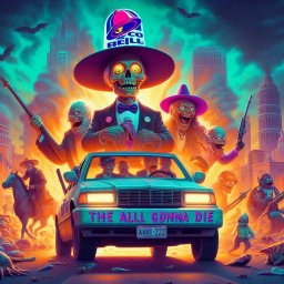 ZOMBIES DRIVING THE APOCALYPSE'S LAST RIDE