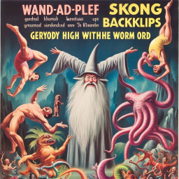 WIZARD SHOVING FREAKS INTO A CARNIVAL OF CHAOS