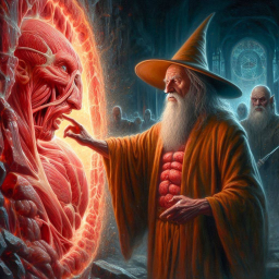 WIZARD FINGERING FLESHY PORTALS TO HELL