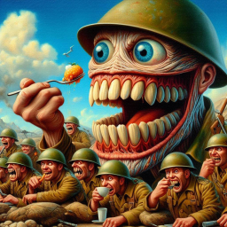 MONSTERS FEEDING ON SOLDIERS' NIGHTMARES