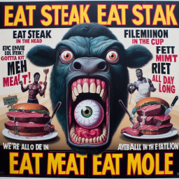 COWS SCREAMING FOR MEAT IN A NIGHTMARE