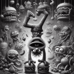 MONSTERS EATING BURGERS LIKE THEY'RE SOULS