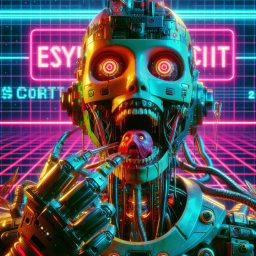 ROBOTIC MONSTER EATING ITS OWN SOUL