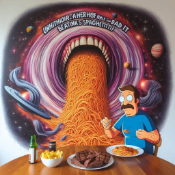 SPAGHETTI BLACK HOLE DEVOURING DINNER'S SOUL