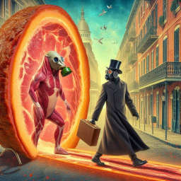 MEAT SUITS STRUTTING THROUGH CARNIVORE CITY