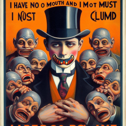 MOUTHLESS MEN SCREAMING IN SILENT DESPAIR