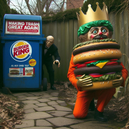 BURGER KING'S NIGHTMARE IN A TRASH CAN
