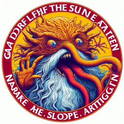 MONSTER CUMMING FROM THE SUN'S GORY MOUTH