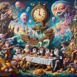 GHOSTS EATING TIME WITH SALTY SEAFARERS