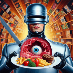 ROBOT SERVING MEAT WITH A SIDE OF NIGHTMARES
