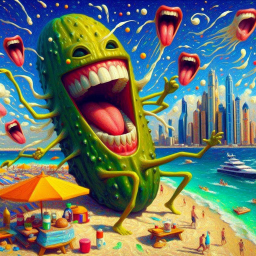 PICKLE SPITTING TEETH INTO THE OCEAN