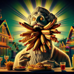 GOD CHOKING ON HIS OWN HOT DOGS