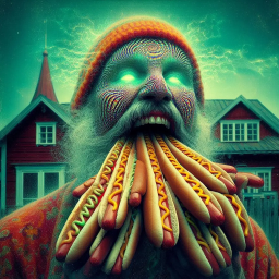 OLD MAN VOMITING HOT DOGS LIKE A FREAK SHOW