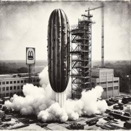 PICKLE ROCKET BLASTING OFF INTO FAST FOOD HELL