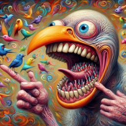 BIRD WITH A MOUTH FULL OF NIGHTMARES