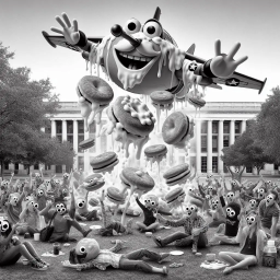 DONUTS RAINING CREAM ON FREAKY FACES